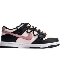 Custom Dunk Extra Lace Pink Swoosh Black