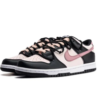 Custom Dunk Extra Lace Pink Swoosh Black