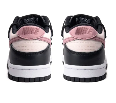 Custom Dunk Extra Lace Drak Pink Swoosh Black