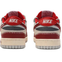 Custom Dunk Extra Lace Red White Font