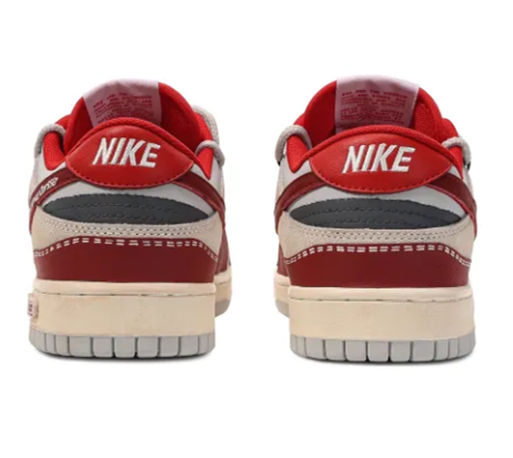 Custom Dunk Extra Lace Red White Font