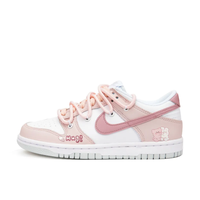 Custom Dunk Extra Lace Pink Cute Bear