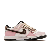 Custom Dunk Extra Lace Pink Brown White