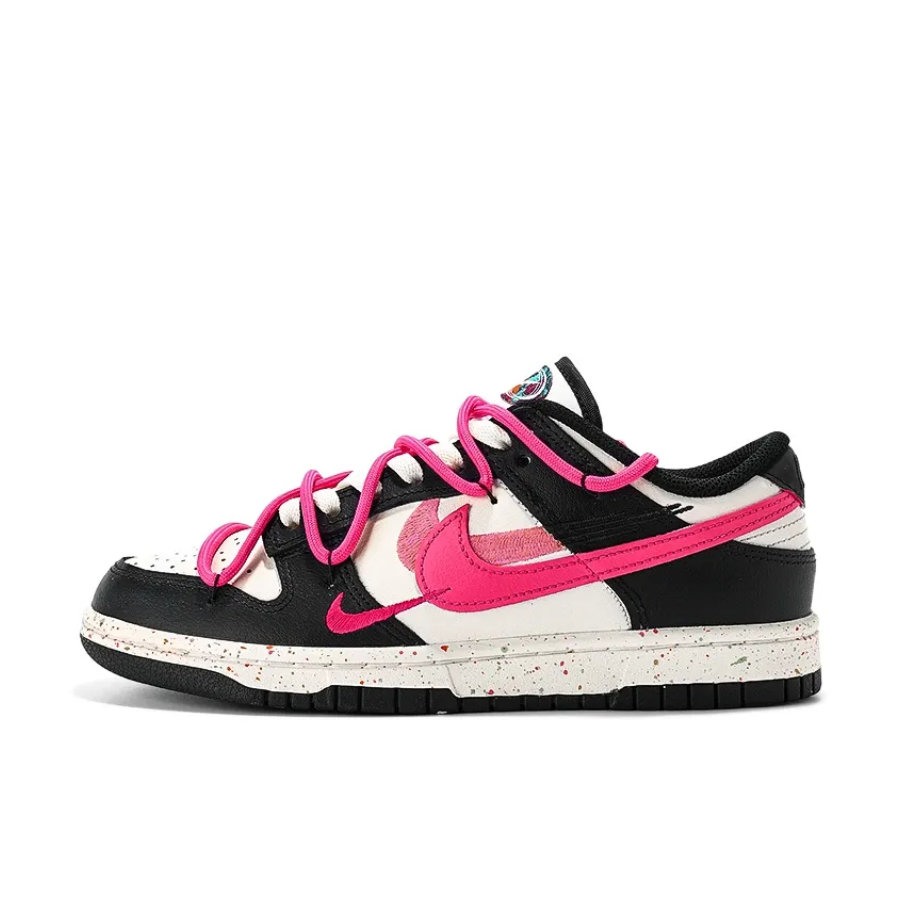 Custom Dunk Extra Lace Dark Pink Black