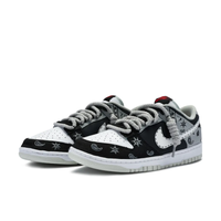 Custom Dunk Extra Lace Gray Floral Pattern