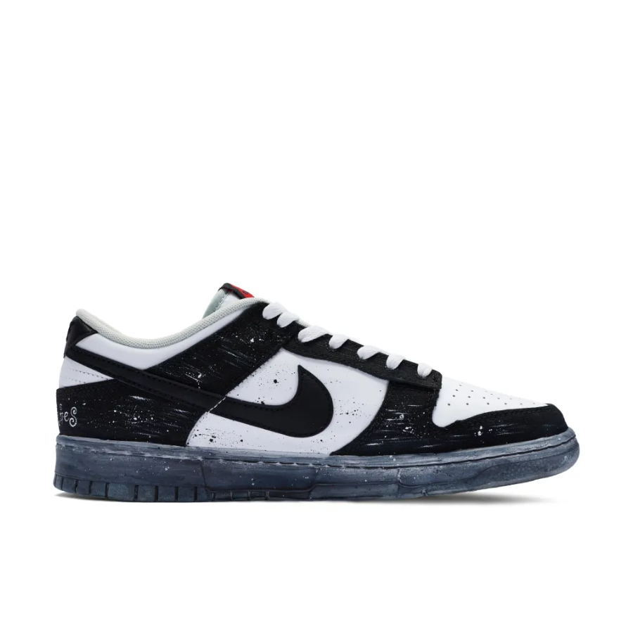 Custom Dunk Extra Lace Black White Four-Pointed Star