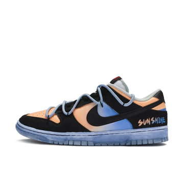 Custom Dunk Extra Lace Dark Blue Orange Gradient Black