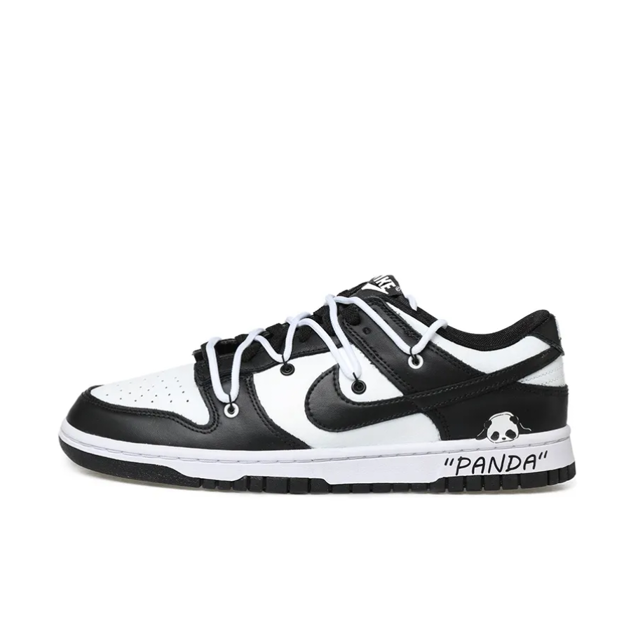 Custom Dunk  Extra Lace Black White Panda