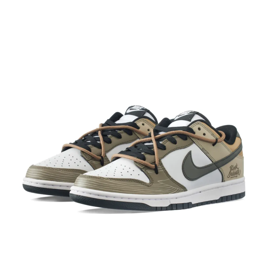 Custom Dunk Extra Lace Brown Khaki White