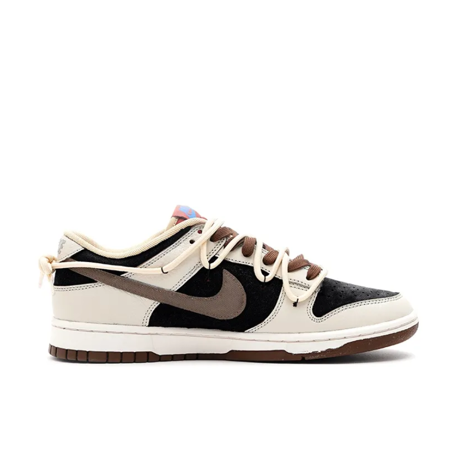 Custom Dunk Extra White Lace Black Brown Beige