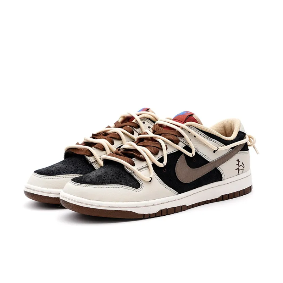 Custom Dunk Extra White Lace Black Brown Beige