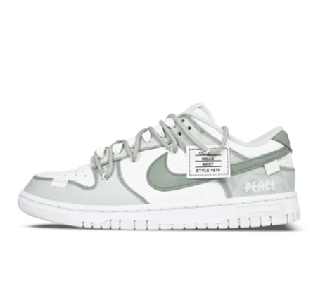 Custom Dunk Extra Lace Extra Lace Mint Green Gray White