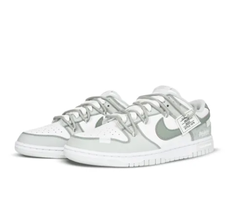 Custom Dunk Extra Lace Extra Lace Mint Green Gray White