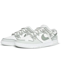 Custom Dunk Extra Lace Extra Lace Mint Green Gray White