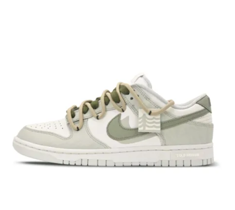 Custom Dunk Extra Lace Extra Lace Grass Green Gray White