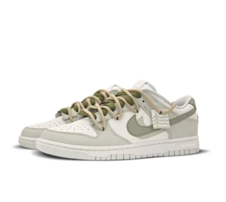 Custom Dunk Extra Lace Extra Lace Grass Green Gray White