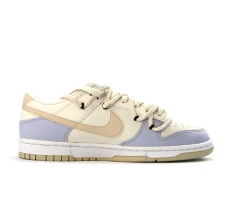 Custom Dunk Extra Lace Light Purple Gray Swoosh White