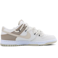 Custom Dunk Extra Lace Black Swoosh Light Brown White