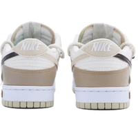 Custom Dunk Extra Lace Black Swoosh Light Brown White