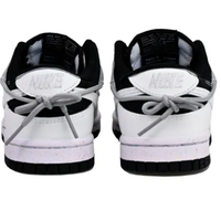 Custom Dunk Extra Lace White Swoosh Shadow Black