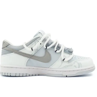 Custom Dunk Extra Lace Gray Swoosh No Boys Font