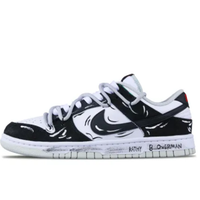 Custom Dunk Extra Lace Black White Stripe