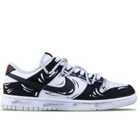 Custom Dunk Extra Lace Black White Stripe