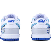 Custom Dunk Extra Lace Blue White Gray Boom Font