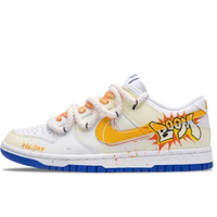 Custom Dunk Extra Lace Blue White Gray Boom Font