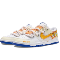 Custom Dunk Extra Lace Blue White Gray Boom Font