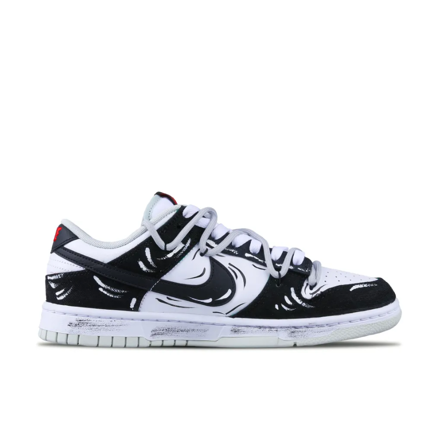 Custom Dunk Extra Lace Black White Line