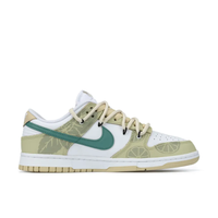 Custom Dunk Extra Lace Green Swoosh Lemon Pattern