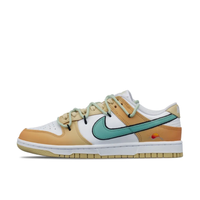 Custom Dunk Extra Lace Pea Green Swoosh Yellow