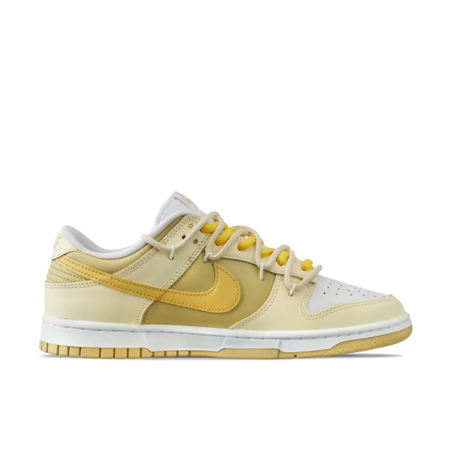 Custom Dunk Extra Lace Light Yellow Swoosh Layering