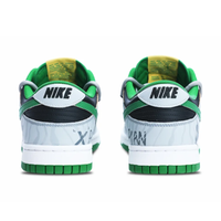 Custom Dunk Extra Lace Green Black Gray Font