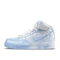 Custom Air Force 1 Mid Blue Snowflake