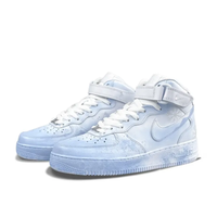 Custom Air Force 1 Mid Blue Snowflake