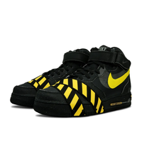 Custom Air Force 1 Mid Yellow Stripe Black