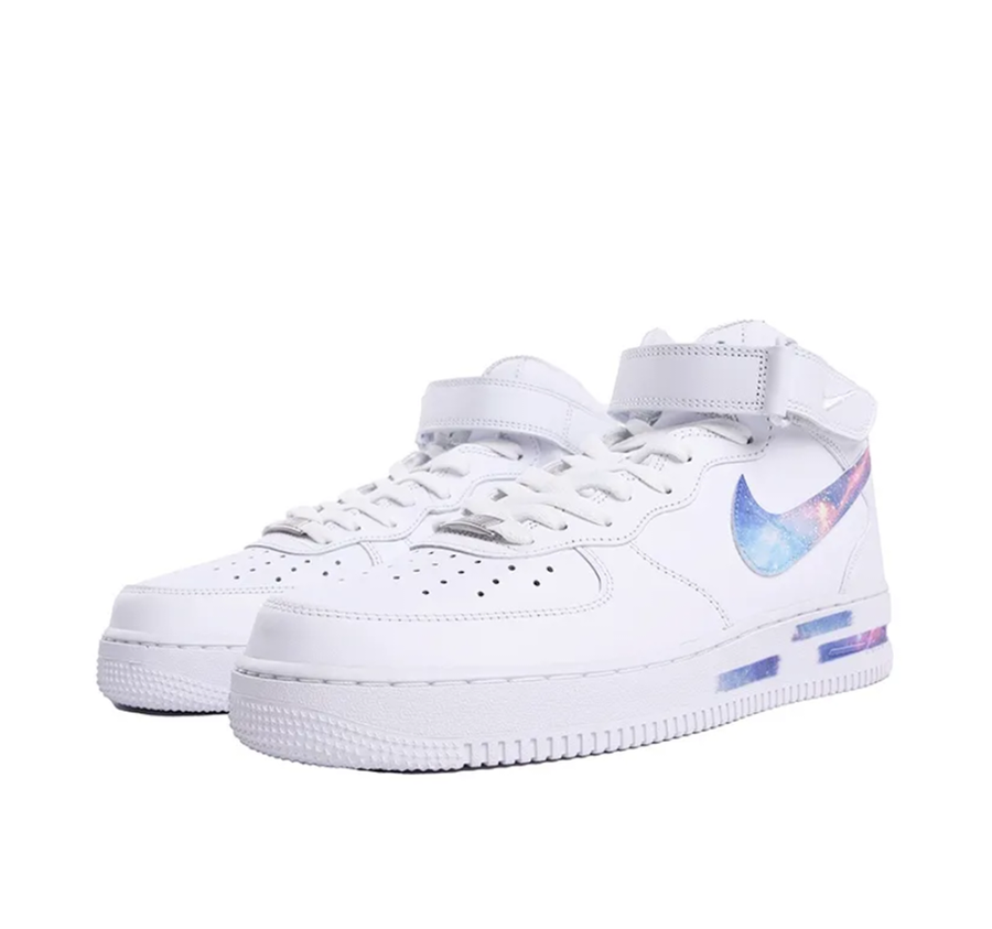 Custom Air Force 1 Mid Galaxy Blue Pink Purple