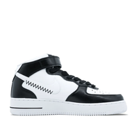 Custom Air Force 1 Mid Black White Jagged Font