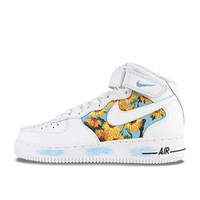 Custom Air Force 1 Mid Sunflower Blue White