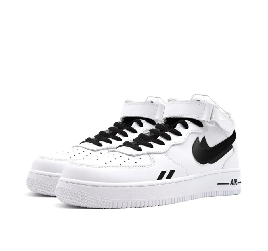 Custom Air Force 1 Mid Black Shadow White