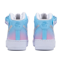 Custom Air Force 1 Mid Pink Blue Gradient Star