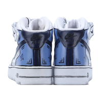 Custom Air Force 1 Mid Blue Gray White Line