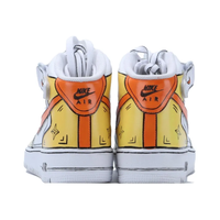 Custom Air Force 1 Mid Orange Yellow White Line