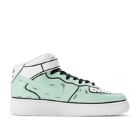 Custom Air Force 1 Mid Mint Green Broken Swoosh Black