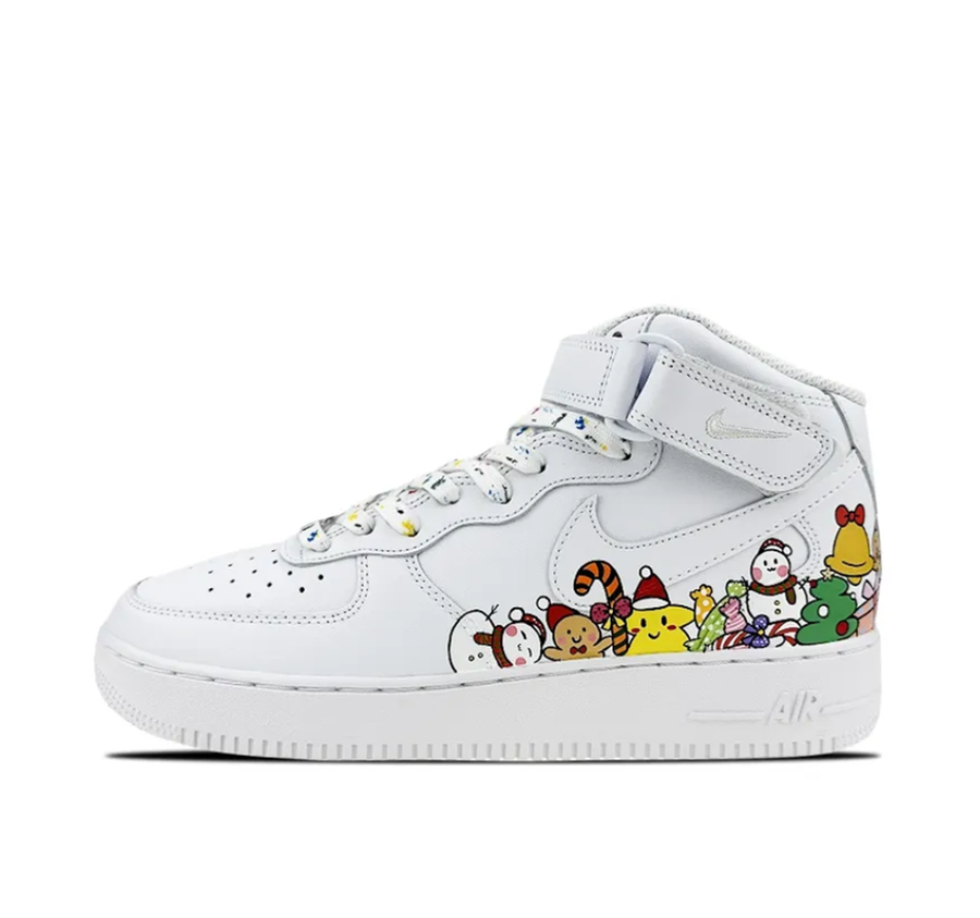 Custom Air Force 1 Mid Simple Figure Cartoon Snowman