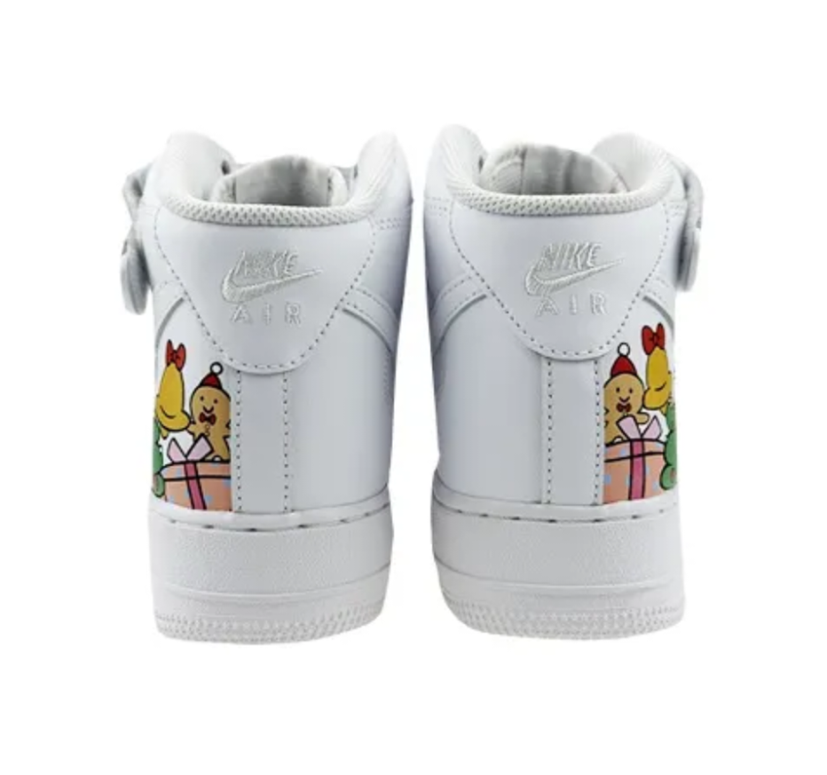 Custom Air Force 1 Mid Simple Figure Cartoon Snowman