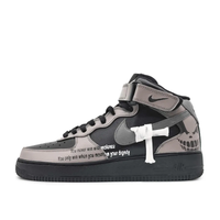 Custom Air Force 1 Mid Bandage Skeleton Black Mocha