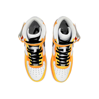 Custom Air Force 1 Mid Black Swoosh Orange White